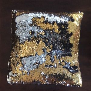 Sequin throw pillow